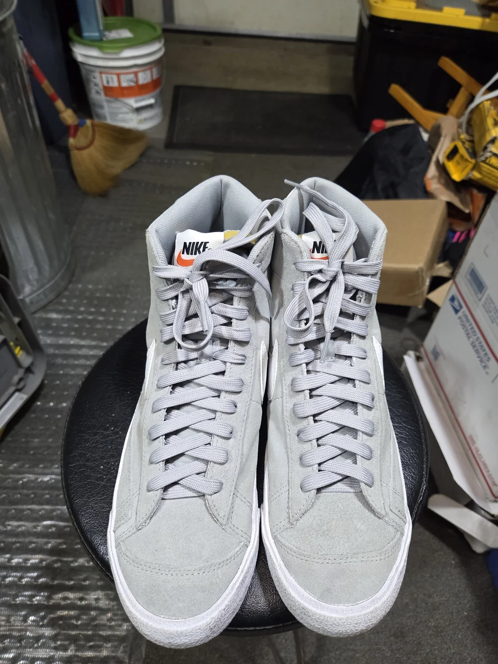 Nike Blazer Men's Gray Suede High-Top Sneakers Size 10m